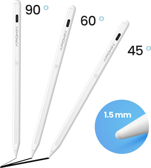Apokin Ψηφιακή Γραφίδα Αφής με Palm Rejection για iPad Pro σε Λευκό χρώμα