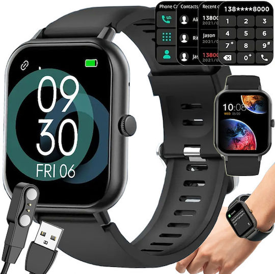 Verk Group ZL54CJ Smartwatch με Παλμογράφο (Μαύρο)