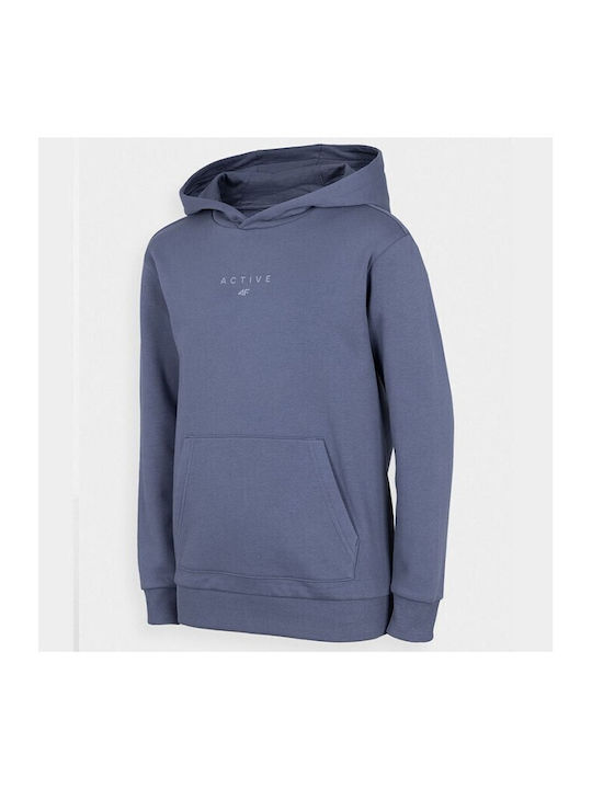 Kids Sweatshirt with Hood and Pockets Blue