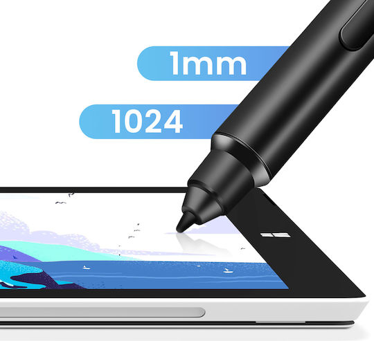 Apokin Stilou Tactil pentru Microsoft Surface Slim de culoare Negru