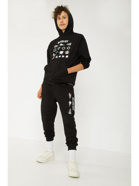 Kinder-Sweatshirt mit Kapuze Schwarz