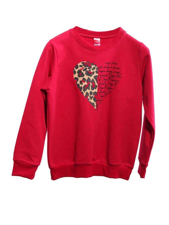 Kinder-Sweatshirt Rot Heart