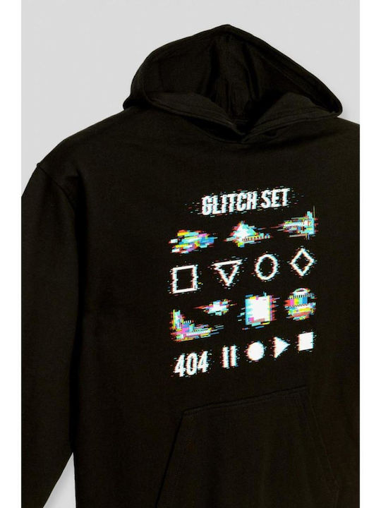 Kinder-Sweatshirt mit Kapuze Schwarz