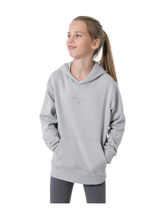 Kids Sweatshirt with Hood and Pockets Gray