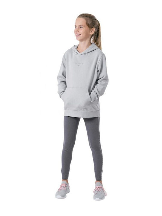Kids Sweatshirt with Hood and Pockets Gray