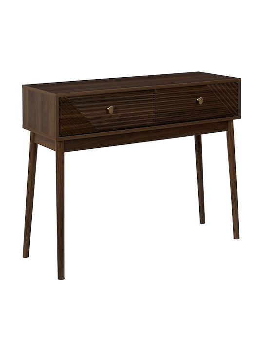 Tiffany Wooden Console Table with Mirror Coffee L100xW35xH80cm