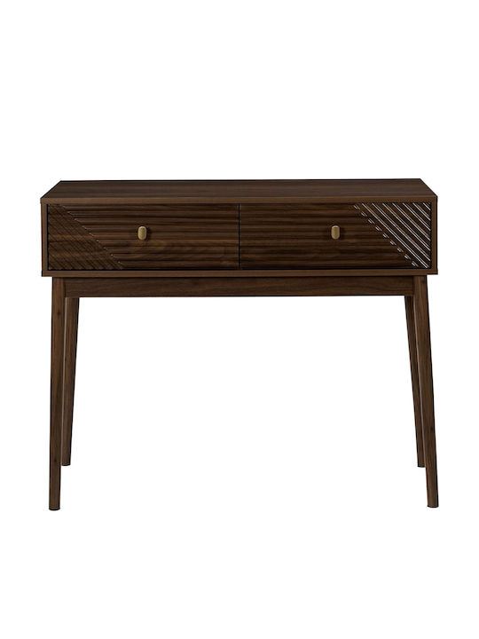Tiffany Wooden Console Table with Mirror Coffee L100xW35xH80cm
