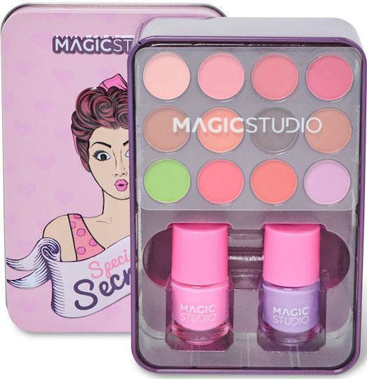 Magic Studio Pin Up Tin Box Special Secret Σετ Μακιγιάζ για τα Μάτια 14τμχ