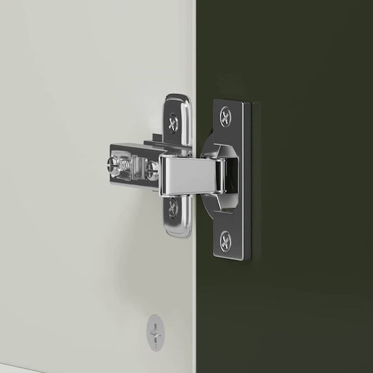 Δίφυλλη Ντουλάπα με 1 Συρτάρι Λευκή 90x45x165cm