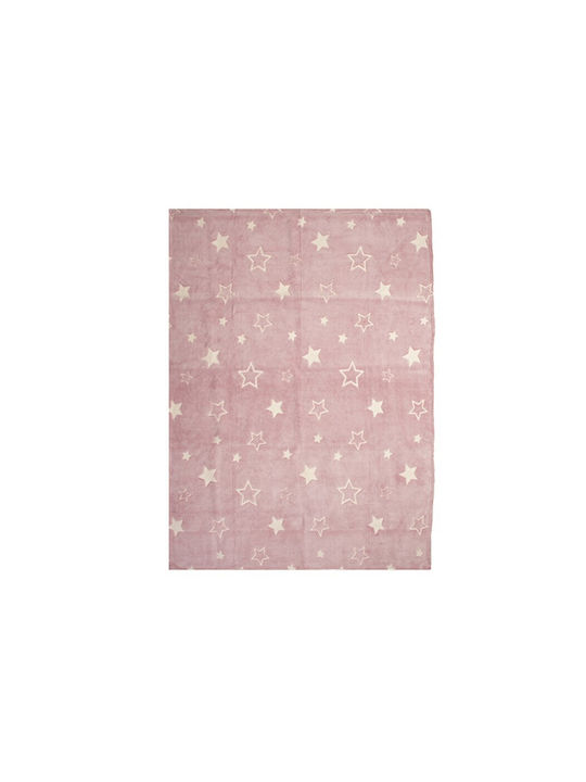Nef-Nef Homeware Κουβέρτα Fleece Starlight Φωσφορίζουσα Pink 160x220εκ.