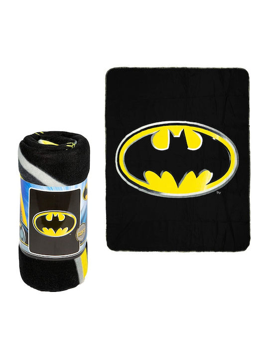 BrandMac Blanket Cot Fleece Black 140x100cm