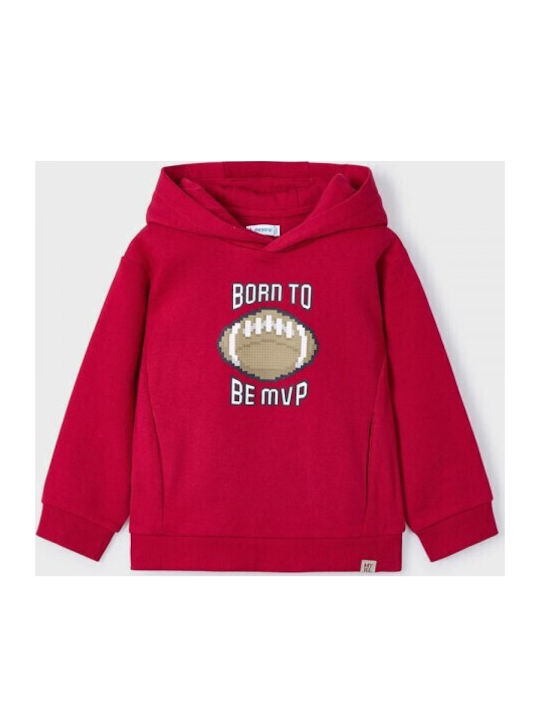 Kids Sweatshirt with Hood and Pockets Red
