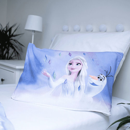 Disney Frozen Winter Wonderland Set Kinderbettbezug Einzel mit Kissenbezug Baumwolle Lila 100x135cm