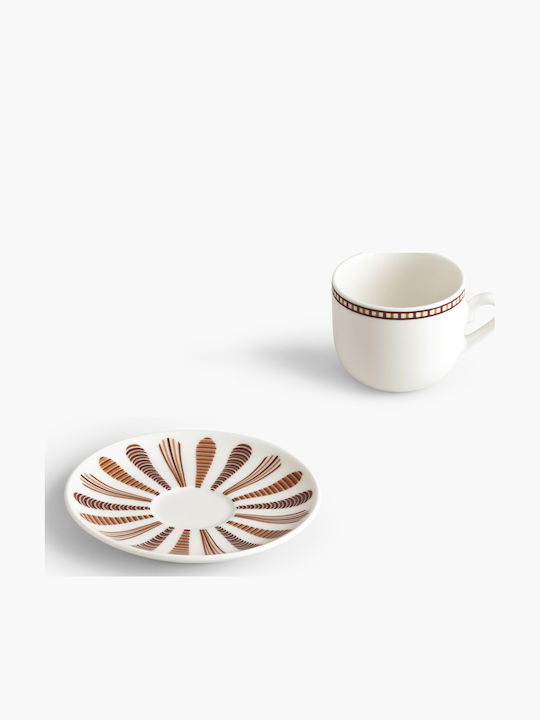 Ionia Mideia Cup Coffee Porcelain White 110ml