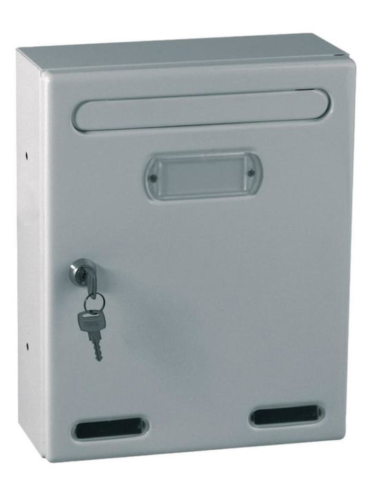 ERGOhome Personal Außenbereich Briefkasten Metallisch in Schwarz Farbe 24x8x30cm