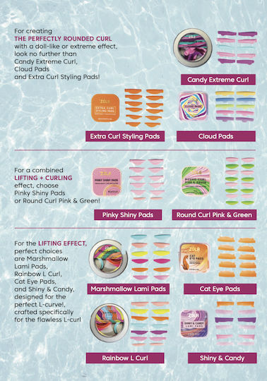 Zola Lamination Silicone Pads Shiny & Candy S Series S M L M Series S M L