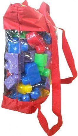 Lazarid Building Blocks Super Bloks Big Backpack for 1+ Years 75 Pieces