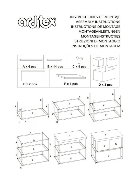 Arditex Σύστημα Αποθήκευσης Παιχνιδιών Mickey Mouse Μπλε 53x30x60cm