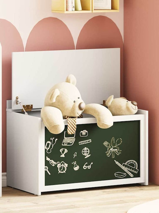 vidaXL Kinder Aufbewahrungsbox aus Holz Weiß 73x33x55cm 1Stück