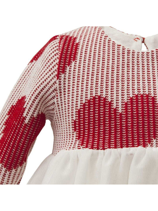 Children's Dress Long Sleeve Knitted Red