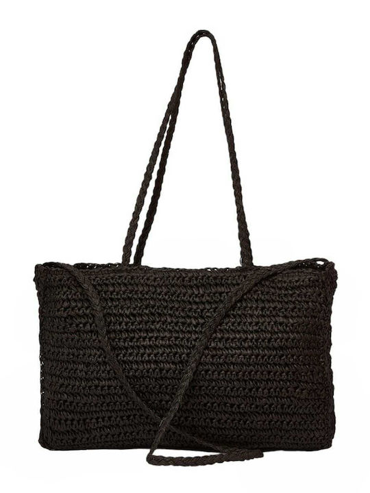 Bag to Bag Сламена Плажна чанта Черна