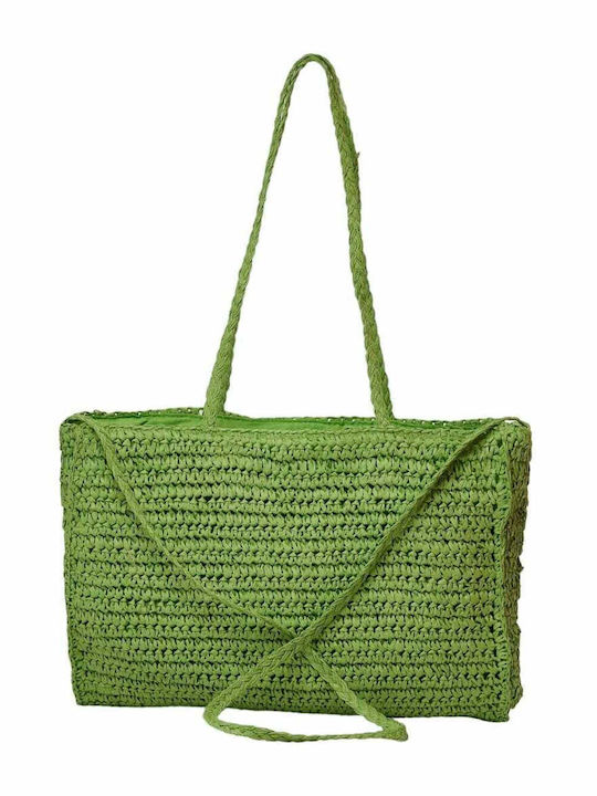 Bag to Bag Сламена Плажна чанта Зелен
