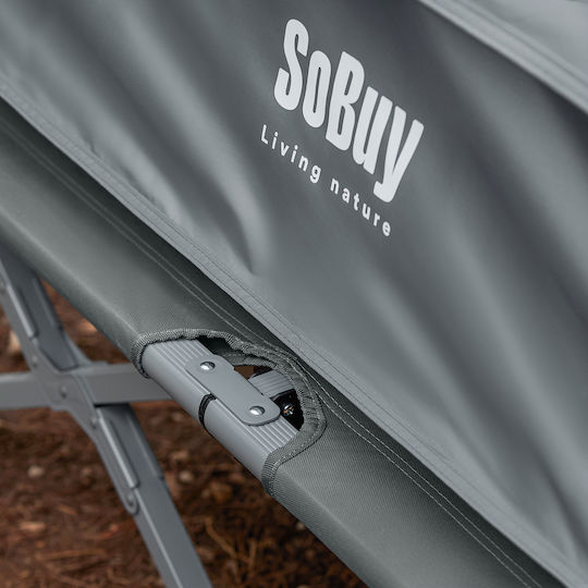 SoBuy Σκηνή Camping Igloo Γκρι για 2 Άτομα 193x145x188εκ.