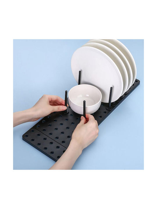 Plastic Cupboard Shelf 54x15x10cm Black