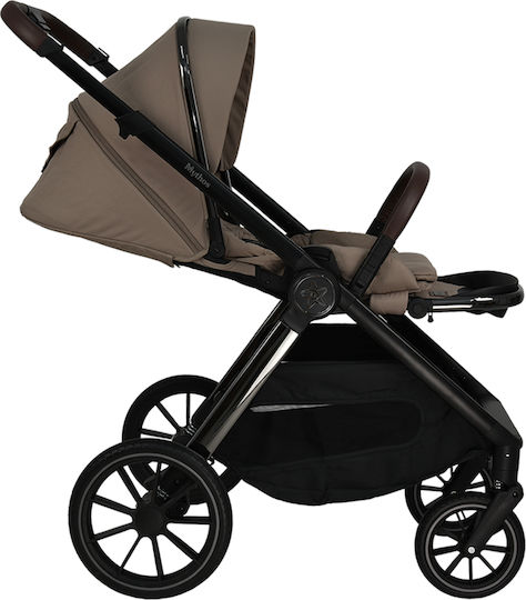 Bebe Stars Mythos Verstellbar 2 in 1 Baby Kinderwagen Geeignet für Neugeborene Beige
