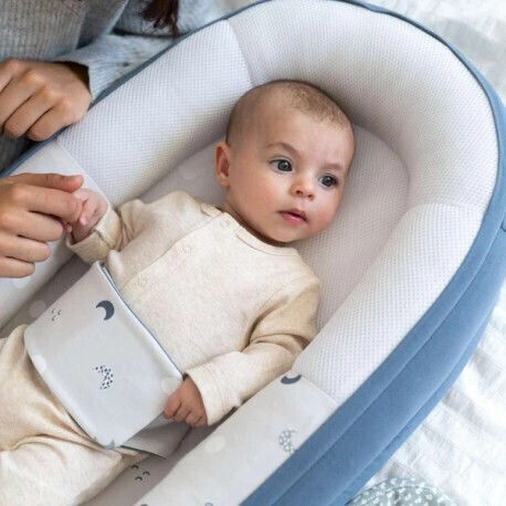 Doomoo Βρεφικό Μαξιλάρι Φωλιά Cocoon Blue/Grey