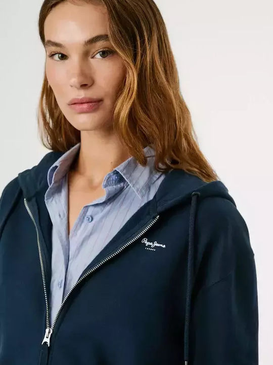 Women's Sweatshirt Jacket Hooded Blue