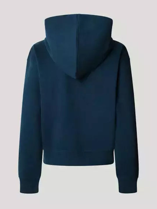 Women's Sweatshirt Jacket Hooded Blue