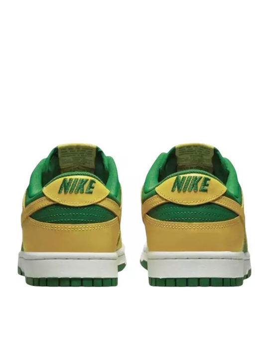 Dunk Low Retro Sneakers Apple Green / Yellow Strike White