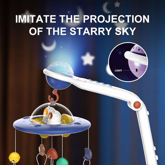 Bebe Stars Mobile for Cot with Music Spaceship for Newborns