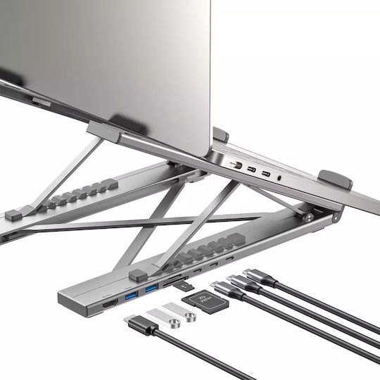 Unitek Βάση Στήριξης για Laptop Ασημί (D1137AGY01)