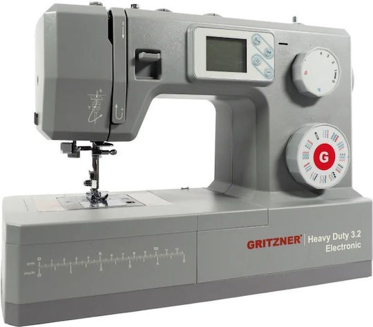 Gritzner Professionelle Nähmaschine Heavy Duty 3.2 Elektronik Graue