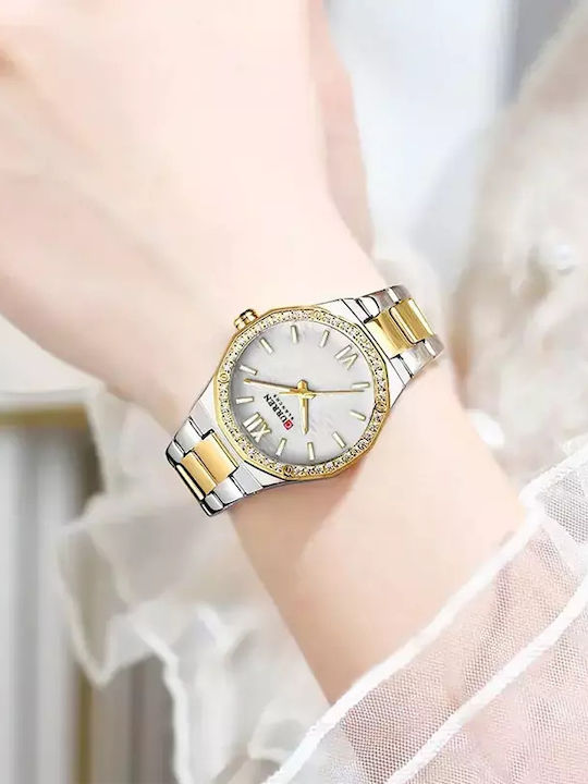 Curren Women's Watch with Silver Metal Bracelet