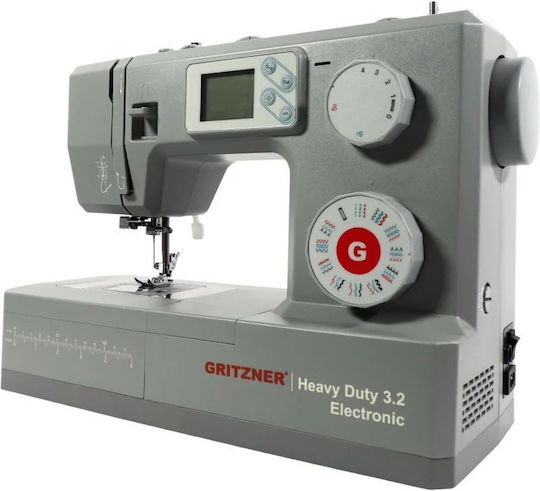 Gritzner Professionelle Nähmaschine Heavy Duty 3.2 Elektronik Graue