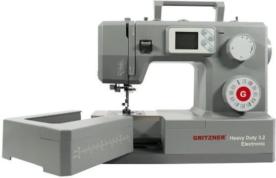 Gritzner Professionelle Nähmaschine Heavy Duty 3.2 Elektronik Graue