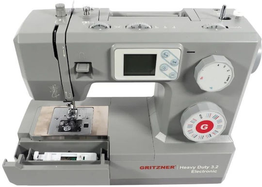 Gritzner Professionelle Nähmaschine Heavy Duty 3.2 Elektronik Graue