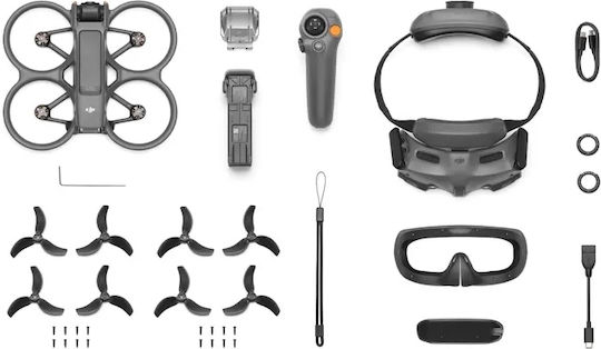 DJI Avata 2 Drone Fly More Combo - Single Battery 5.8 GHz with Camera 4K 60fps HDR Controller & FPV Glasses