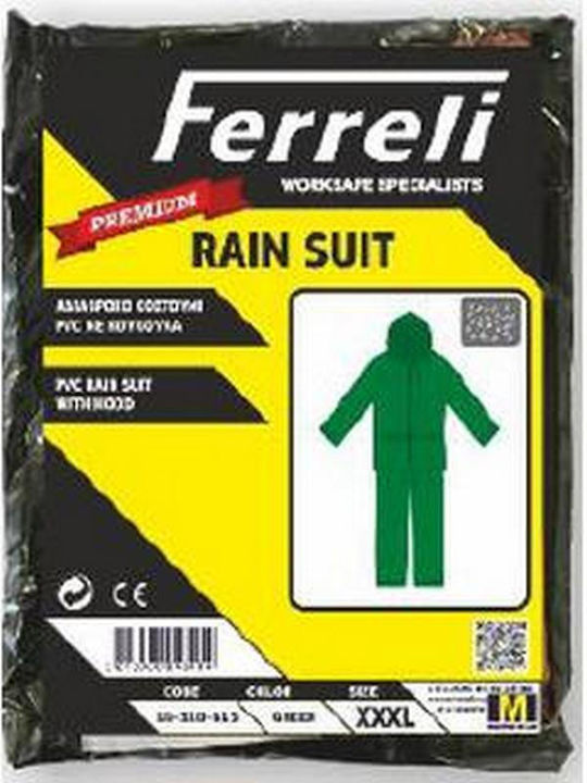Ferreli Impermeabil Bărbătesc Costum de Lucru Verde Ferreli Impermeabil Bărbătesc Costum de Lucru Verde