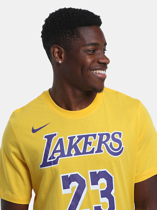 Nike Los Angeles Lakers Athletic T-shirt Yellow DR6380-734