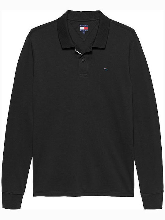 Polo Herrenbluse Kurzarm Schwarz