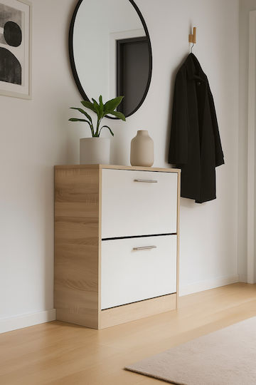 Wooden Shoe Organizer White 63x24x81.5cm
