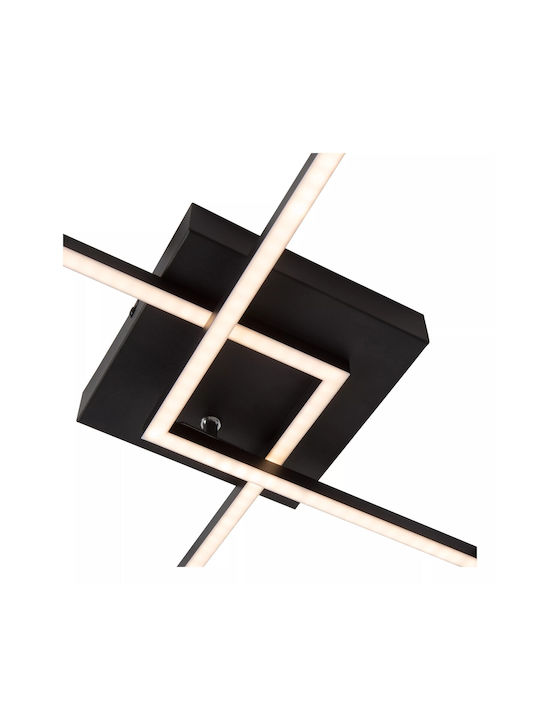 Lucide Lightning Arianne Ceiling Mount Light Black with Integrated LED