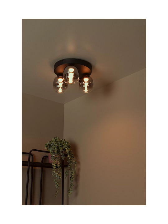 Lucide Lightning Tamino Ceiling Mount Light Black with Integrated LED