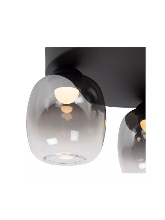 Lucide Lightning Tamino Ceiling Mount Light Black with Integrated LED