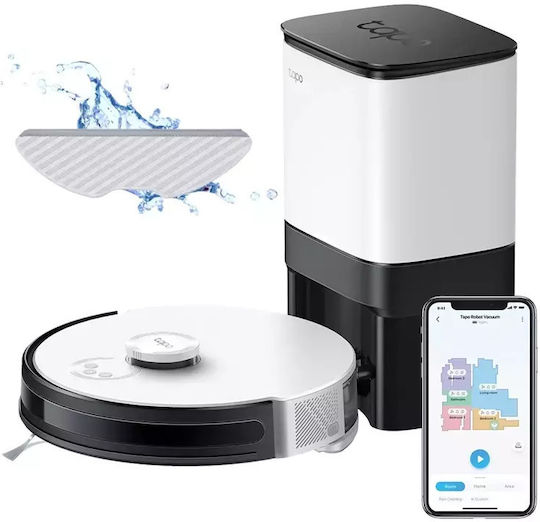 TP-LINK Tapo Rv20 Max Plus Σκούπα Ρομπότ με Χαρτογράφηση Laser & Απορρόφηση 5300Pa Λευκή