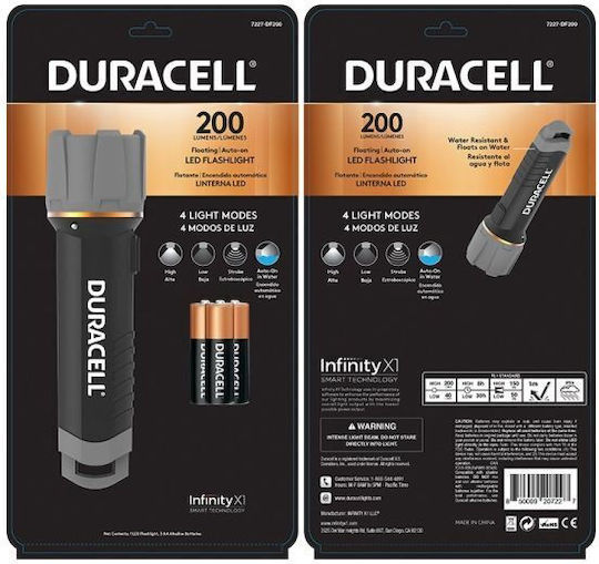 Duracell Taschenlampe LED IPX4 mit maximaler Helligkeit 550lm